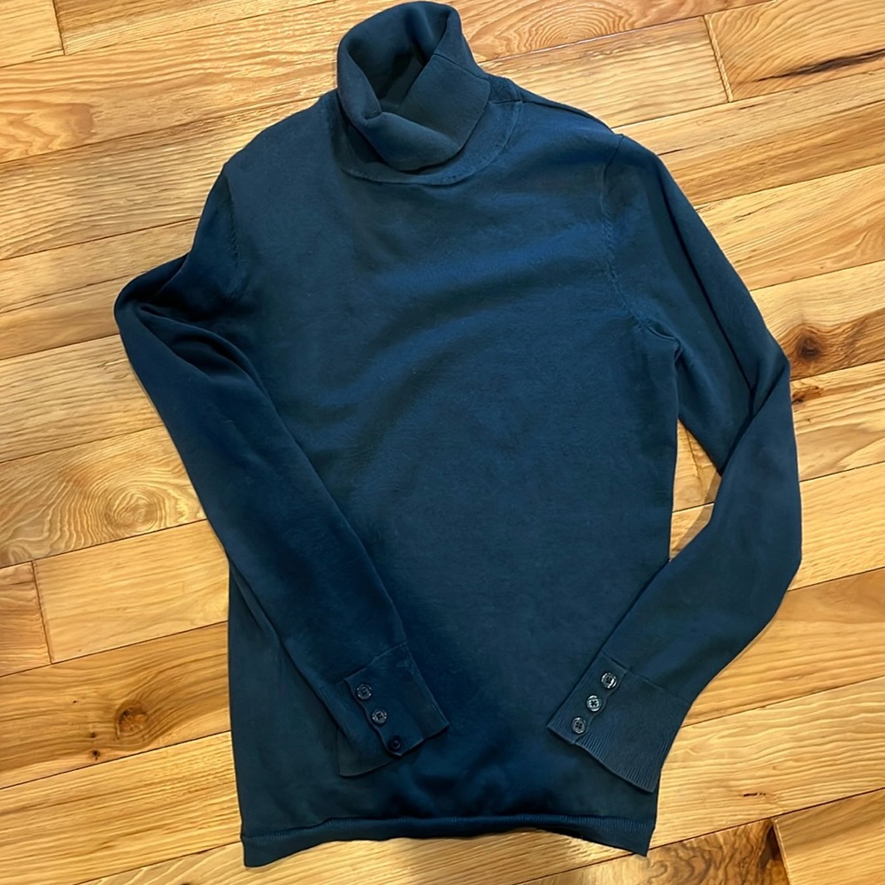 Talbots Teal/Blue Turtleneck